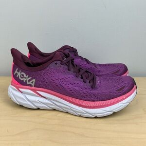 Hoka One One Women’s Size 8.5 B Clifton 8 Purple Athletic Running Shoes